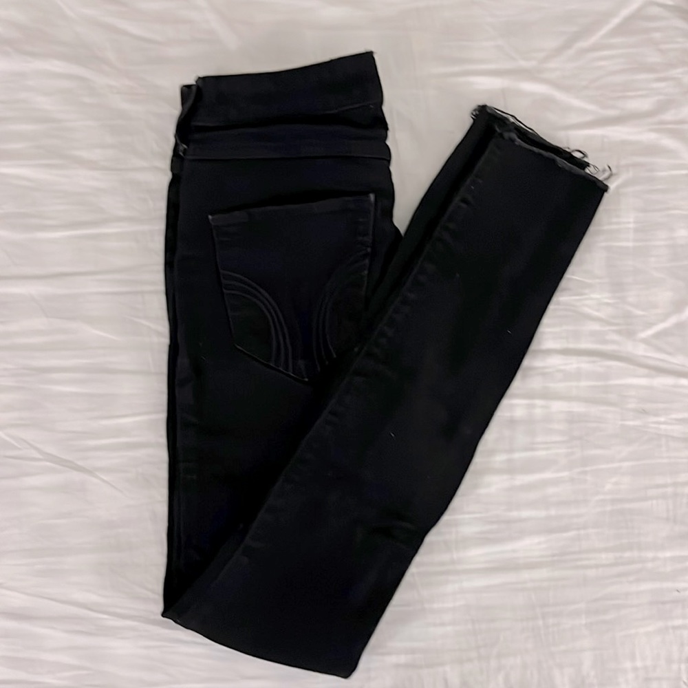 ~hollister black mid-rise super skinny